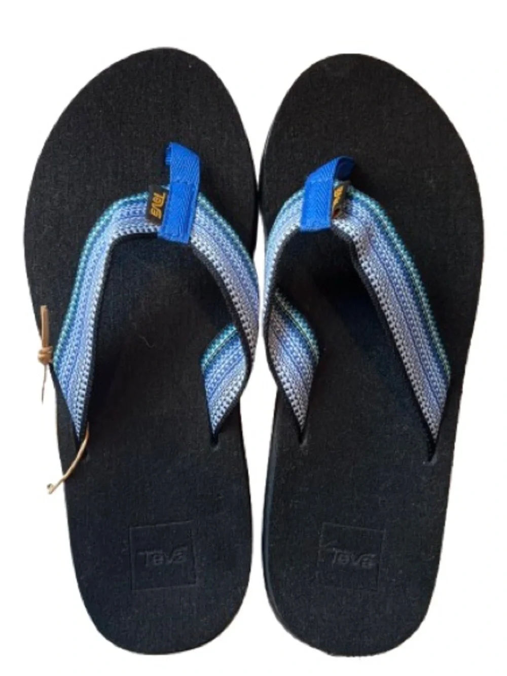 Teva Women’s Voya Flip Flop Sandals Antiguous Blue Multi Size 9 NWT